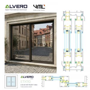 Nhôm ALVERO ETX110 – Cửa đi mở trượt T-REX