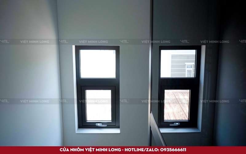 biệt thự 2 tầng mái nhật cửa nhôm