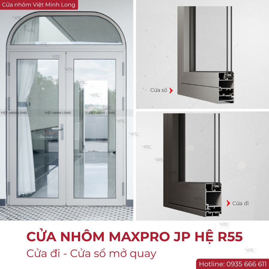 Cửa nhôm Maxpro JP - Cửa nhôm Việt Minh Long