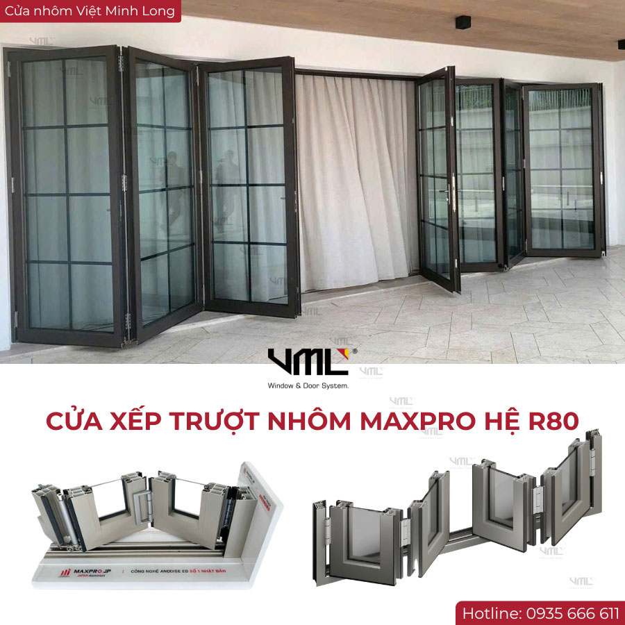 Cửa nhôm Maxpro JP - Cửa nhôm Việt Minh Long