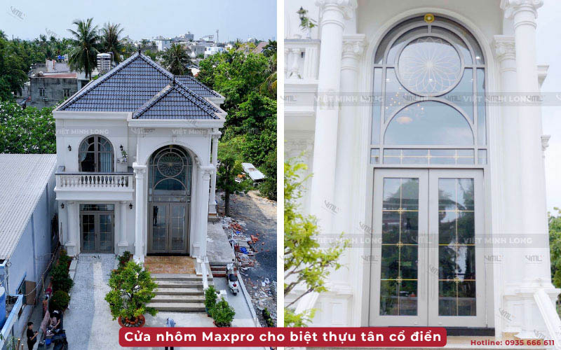 Mẫu cửa nhôm Maxpro - Cửa nhôm Việt Minh Long
