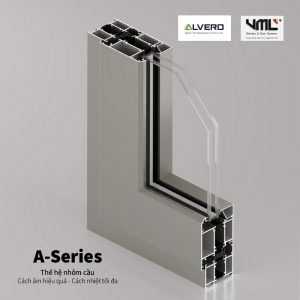Alternative view of Nhôm ALVERO ASFD80 – Cửa đi xếp trượt nhôm cầu