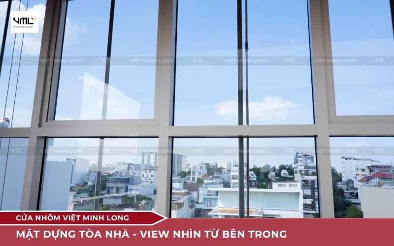 thi công vách kính mặt dựng tòa nhà văn phòng